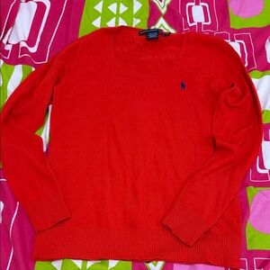 Ralph Lauren Vibrant Red Crew Neck Sweater